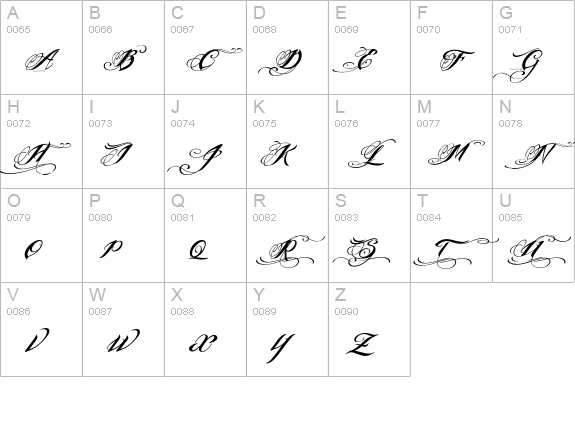 Ink In The Meat Tial uppercase A-Z preview