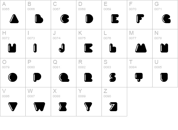 Ink MF Highlight uppercase A-Z preview