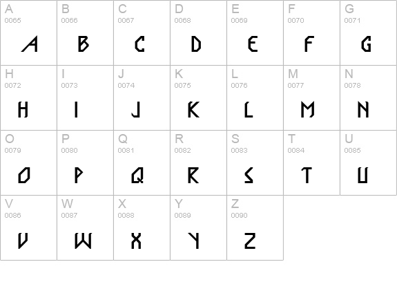 Inkabod Regular uppercase A-Z preview