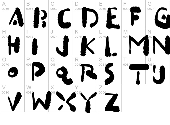 Inkbleeda
 uppercase A-Z preview