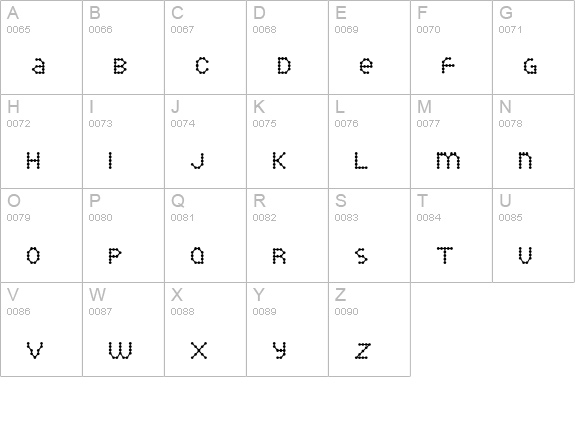Inkblob uppercase A-Z preview