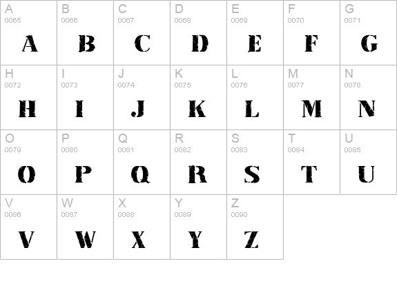 Inkpad Regular uppercase A-Z preview