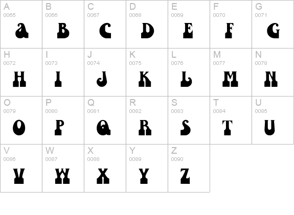 Inkwell uppercase A-Z preview