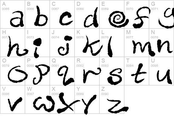 Inky Scrawls
 uppercase A-Z preview