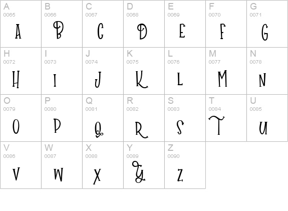 Inner Autumn uppercase A-Z preview
