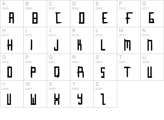 Innie Outtie uppercase A-Z preview