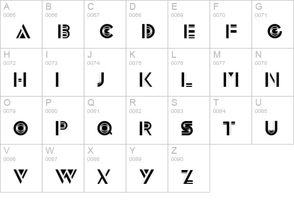 Innova Display Caps SSi uppercase A-Z preview
