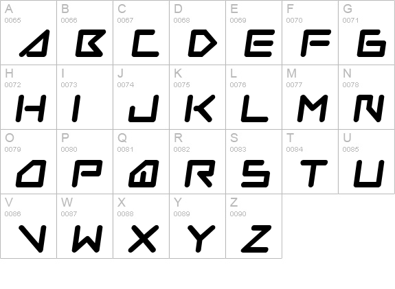 Insane Hours uppercase A-Z preview
