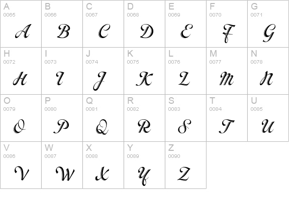 Inscription Plain uppercase A-Z preview