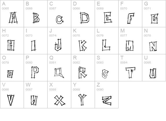 Insert your name here uppercase A-Z preview