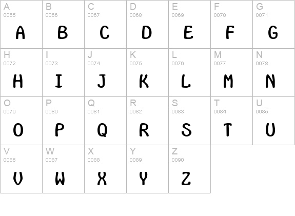 InsideLetters uppercase A-Z preview