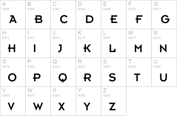 Insignia uppercase A-Z preview