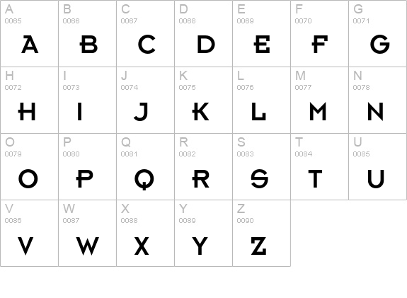 Insignia A uppercase A-Z preview