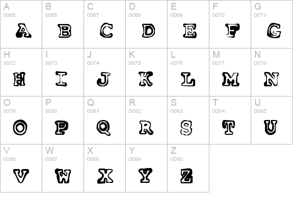Insomnia (3am) uppercase A-Z preview