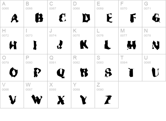 Inspector 39 uppercase A-Z preview