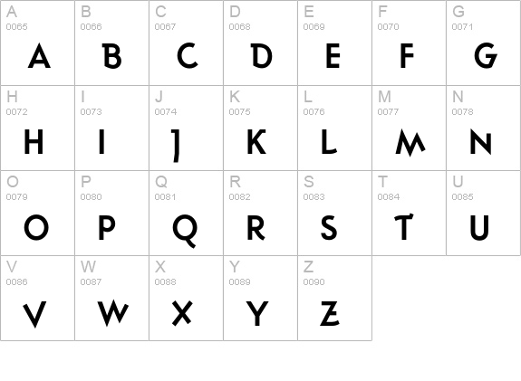 Instanter-Bold uppercase A-Z preview