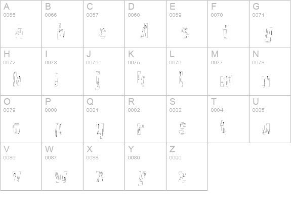 Instrument uppercase A-Z preview