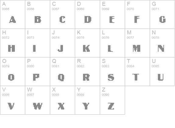 Intellecta Digital uppercase A-Z preview