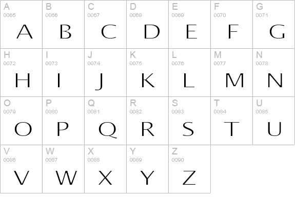IntentionA uppercase A-Z preview