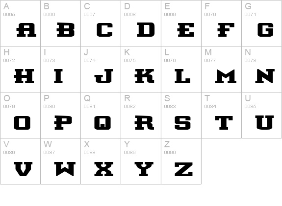 Interceptor Bold Expanded uppercase A-Z preview