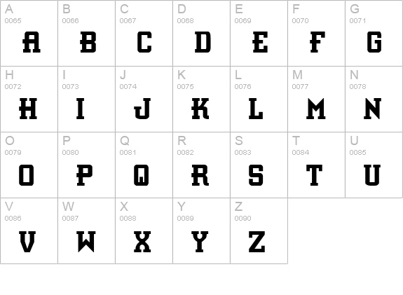 Interceptor Condensed uppercase A-Z preview