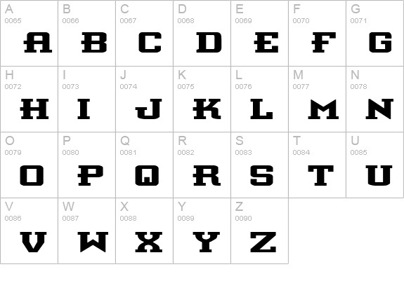 Interceptor Expanded uppercase A-Z preview