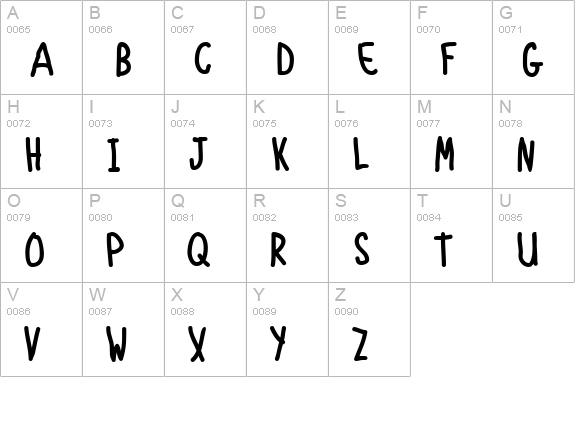 International Chunkfunk uppercase A-Z preview