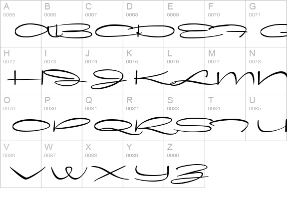 International Palms uppercase A-Z preview