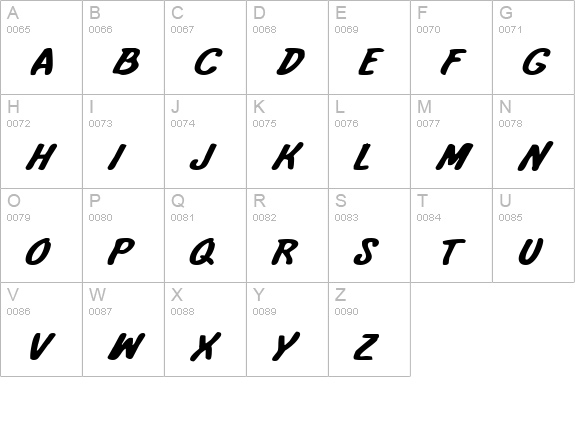 International Super Hero Exp uppercase A-Z preview