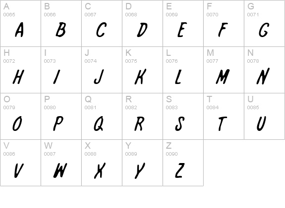 International Super Hero Light uppercase A-Z preview