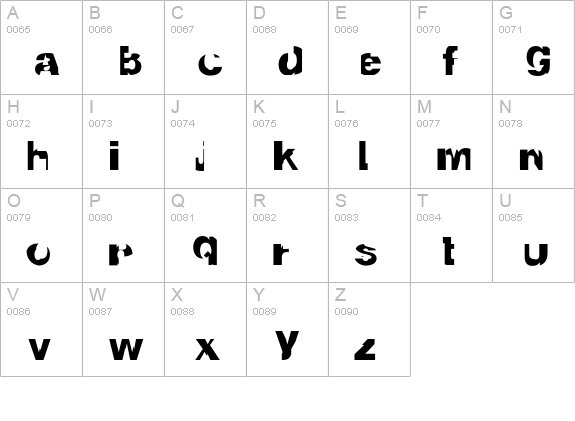 InternationalDisgrace uppercase A-Z preview