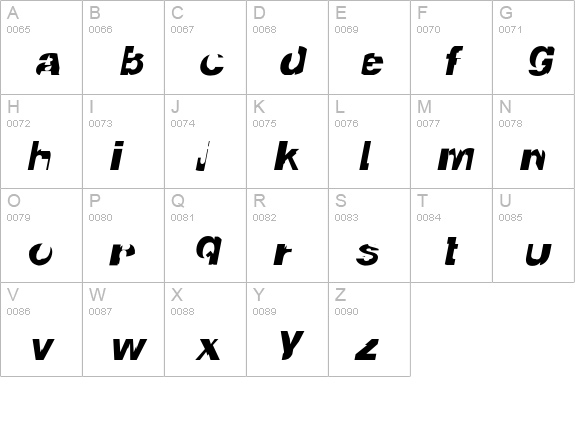 InternationalDisgrace-Obleek uppercase A-Z preview