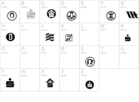 InternationalSymbolsP02 uppercase A-Z preview