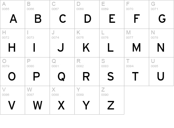 Interstate Mono uppercase A-Z preview