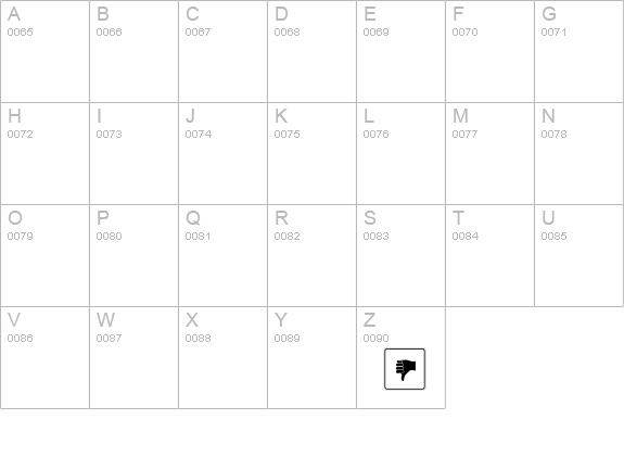 InterstatePi-Four uppercase A-Z preview