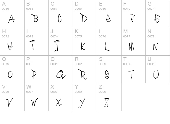 Inthacity Regular uppercase A-Z preview