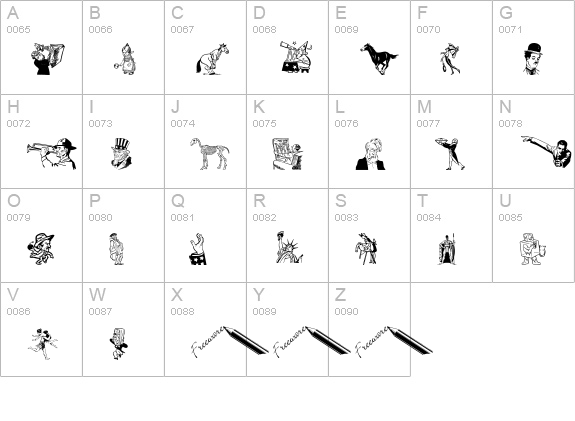INTHEBOX uppercase A-Z preview