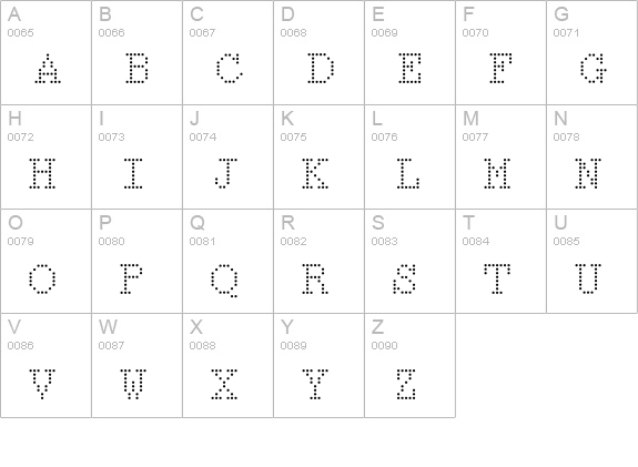 Intimo-One uppercase A-Z preview