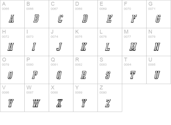 Intramural Contour Italic JL uppercase A-Z preview