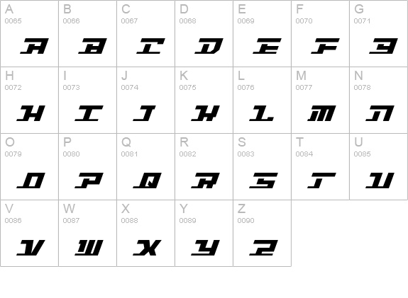 Intrepid uppercase A-Z preview