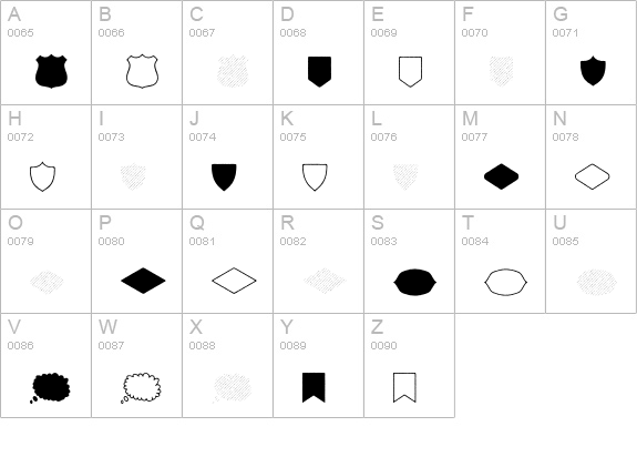 Intro Goodies Patterns & Shapes uppercase A-Z preview