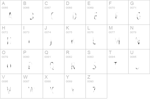 Intro Head B G uppercase A-Z preview