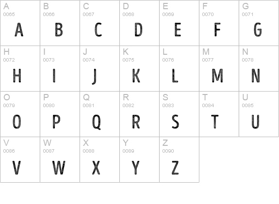 Intro Head B L Base uppercase A-Z preview