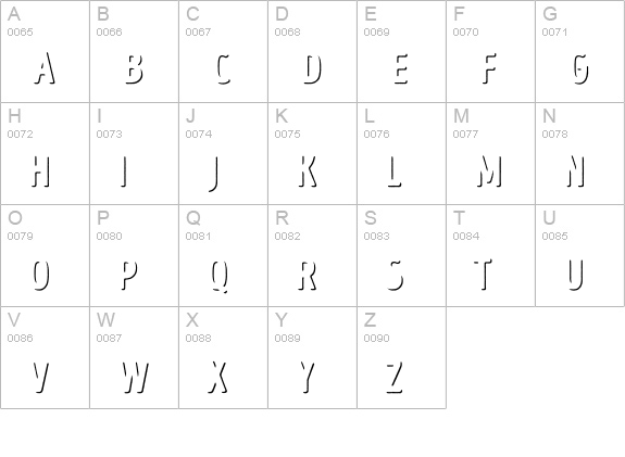 Intro Head B Shade uppercase A-Z preview