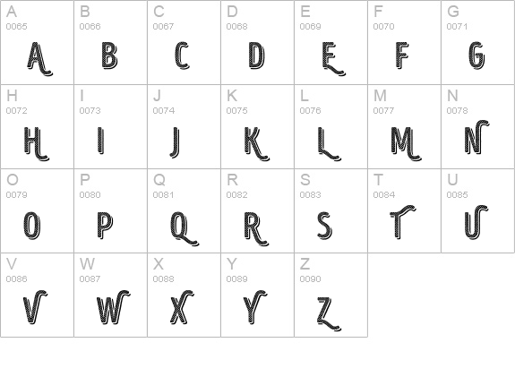 Intro Head B UC H1 Base Shade uppercase A-Z preview