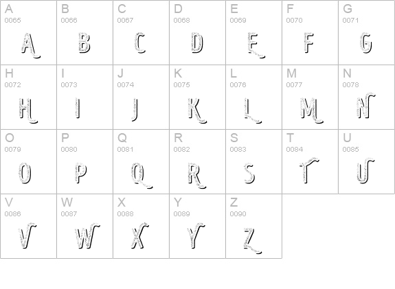 Intro Head B UC H2 Shade uppercase A-Z preview
