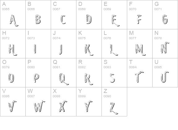 Intro Head B UC L Shade uppercase A-Z preview