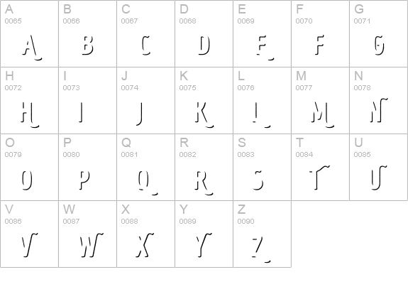 Intro Head B UC Shade uppercase A-Z preview