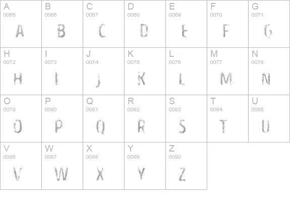Intro Head H L uppercase A-Z preview