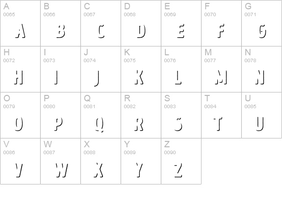 Intro Head H Shade uppercase A-Z preview